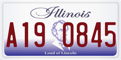IL license plate A190845
