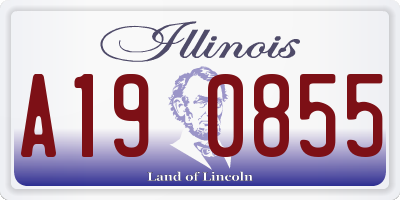 IL license plate A190855