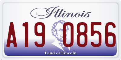 IL license plate A190856