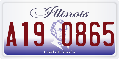 IL license plate A190865