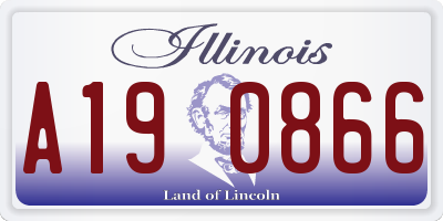 IL license plate A190866