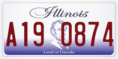 IL license plate A190874