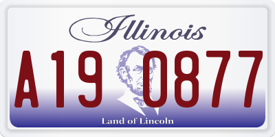 IL license plate A190877