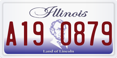 IL license plate A190879