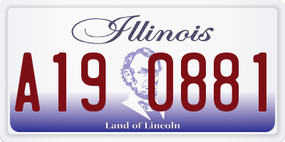 IL license plate A190881