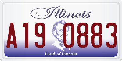 IL license plate A190883