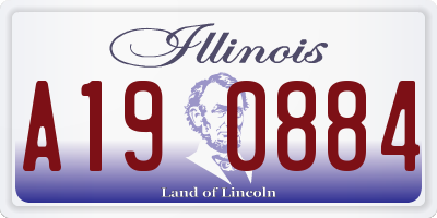 IL license plate A190884