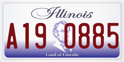 IL license plate A190885