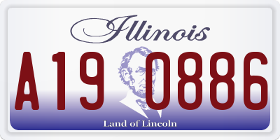 IL license plate A190886