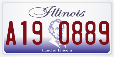 IL license plate A190889