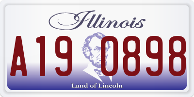 IL license plate A190898