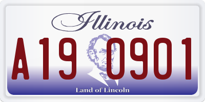 IL license plate A190901