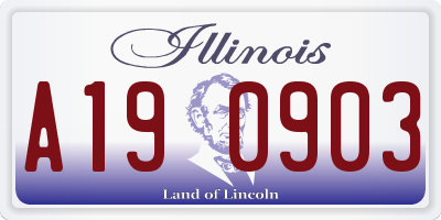 IL license plate A190903