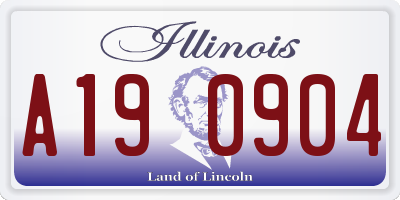 IL license plate A190904