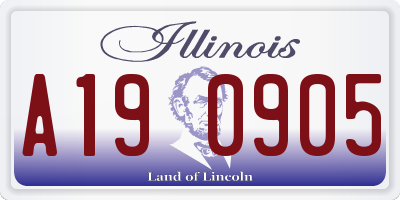 IL license plate A190905