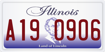 IL license plate A190906