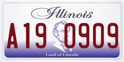 IL license plate A190909