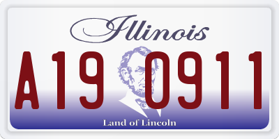 IL license plate A190911