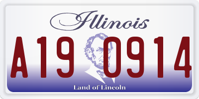 IL license plate A190914