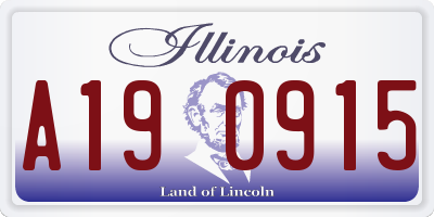 IL license plate A190915