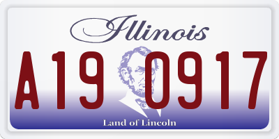 IL license plate A190917