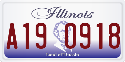 IL license plate A190918