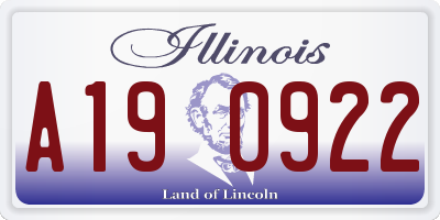 IL license plate A190922