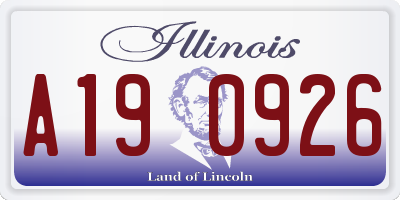 IL license plate A190926