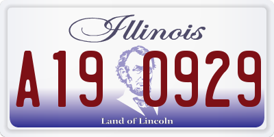 IL license plate A190929