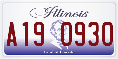 IL license plate A190930