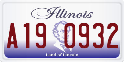 IL license plate A190932