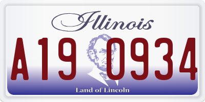 IL license plate A190934