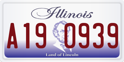 IL license plate A190939