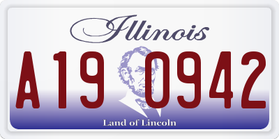 IL license plate A190942