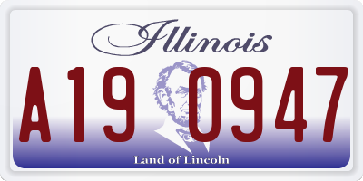 IL license plate A190947