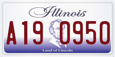 IL license plate A190950