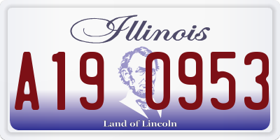 IL license plate A190953
