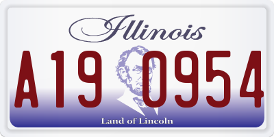 IL license plate A190954