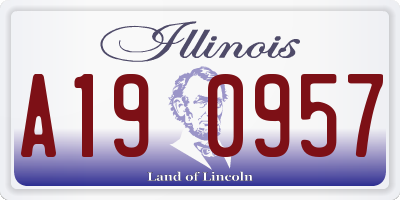 IL license plate A190957
