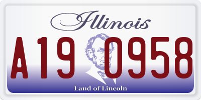 IL license plate A190958