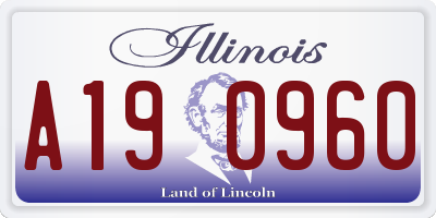 IL license plate A190960