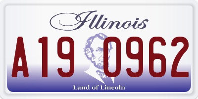 IL license plate A190962