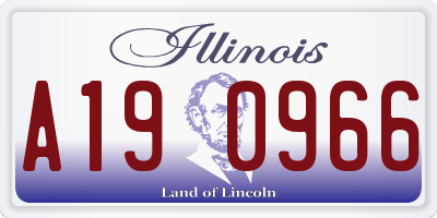 IL license plate A190966