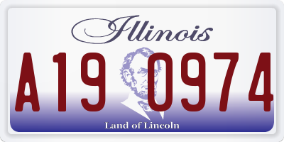 IL license plate A190974