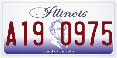 IL license plate A190975