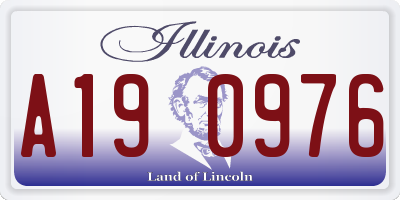 IL license plate A190976