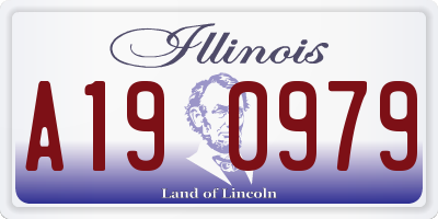 IL license plate A190979