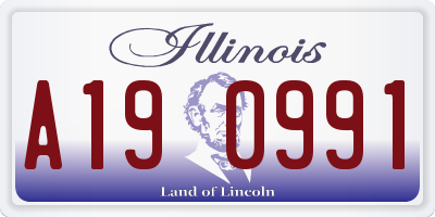 IL license plate A190991