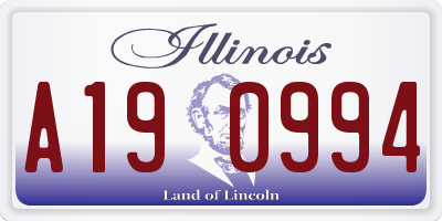IL license plate A190994