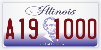 IL license plate A191000